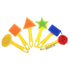 Детский сад игрушки DIY живопись кисти граффити рисунок пластиковый губчатый уплотнитель набор L41E