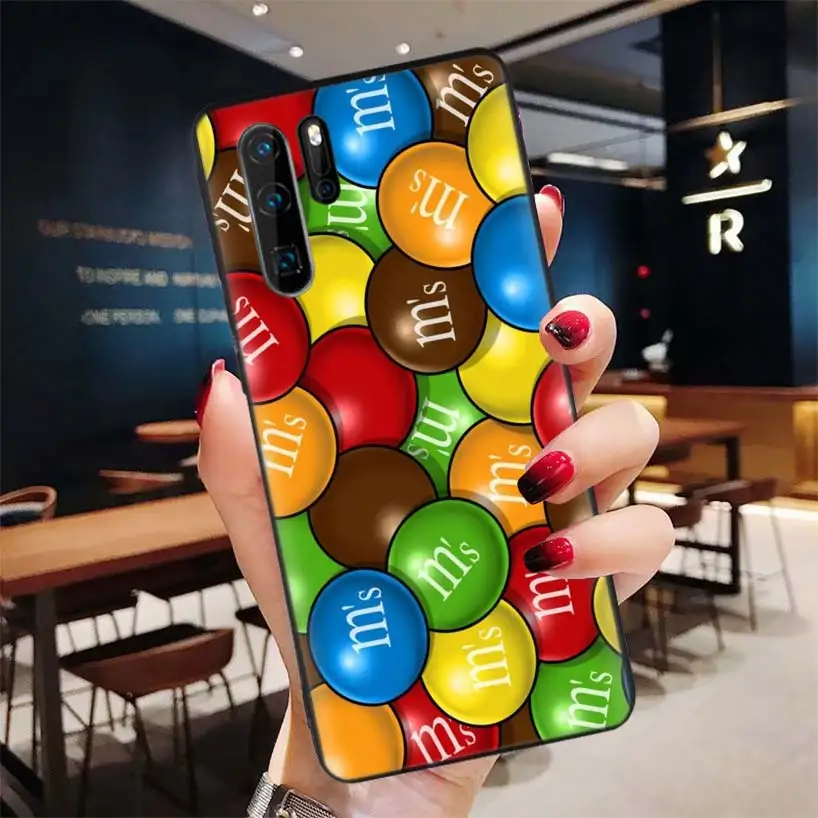 Милый шоколадный черный мягкий чехол M& M для huawei P30 P20 P10 Lite Pro P Smart Z mate 30 10 20 Lite чехол для телефона - Цвет: BD228-9