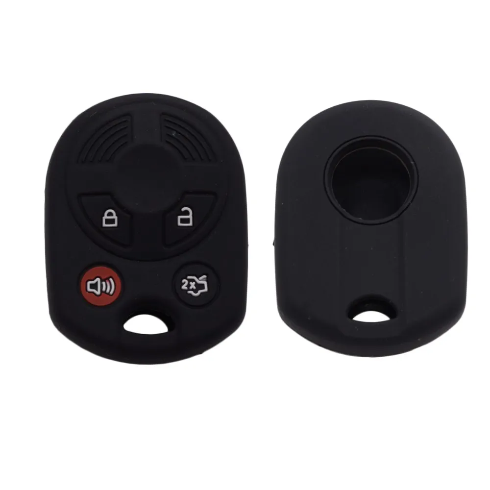Key Case Key Case Cover Car Key Shell Cocolockey Silicone Key Holder Car Keys for Ford Fiesta Focus Escape 2011 2014 4 Button Keyless Cover Case Accessories Fob