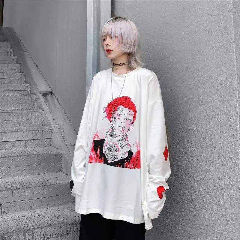 Охотник х Охотник хизока футболка для мужчин/женщин футболки с принтом Harajuku футболка уличная топы Осенняя футболка с длинным рукавом для девочек