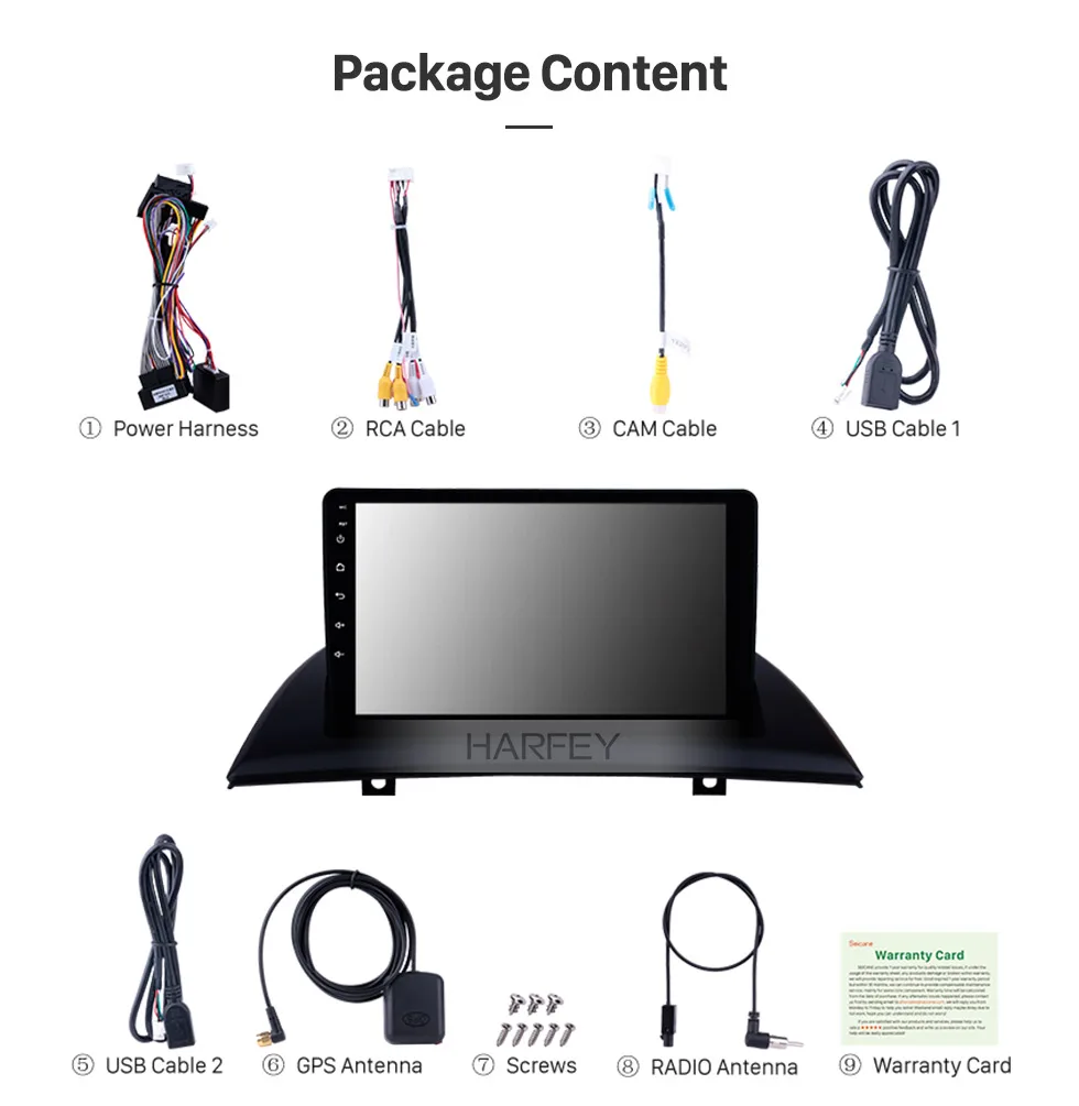 Top Harfey 2din GPS Android 8.1/9.0 For BMW X3 E83 2.0i 2.5i 2.5si 3.0i 3.0si 2.0d 3.0d 3.0sd 2004-2012 Car Multimedia Player 1080P 17