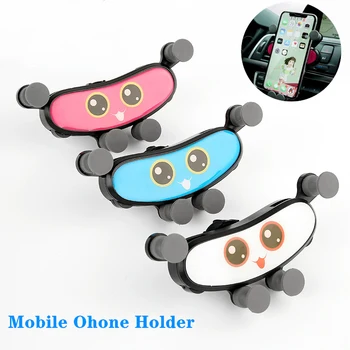 

New Type of Mobile Phone Bracket Gravity Holder Navigation Vechile Support for Car Accessories with Clip on Air Outlet Creative
