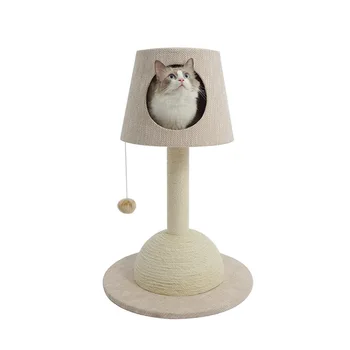 

Cat Tree House with Hanging Ball Cat Playing Toy Furniture Scratch Tree for Cats Climbing Frame Condos Luxury Scratching Post