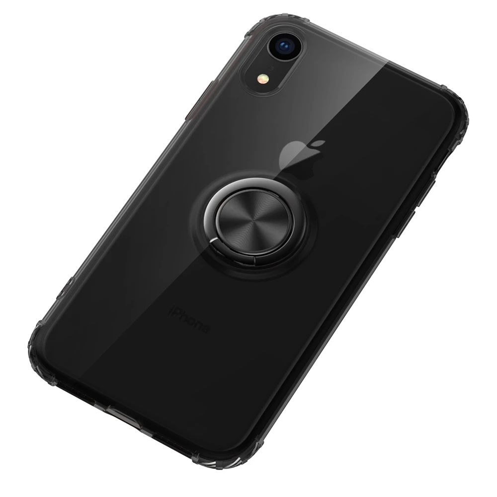 Роскошный противоударный кольцевой Прозрачный чехол для iPhone 11 Pro MAX X XS XR мягкий