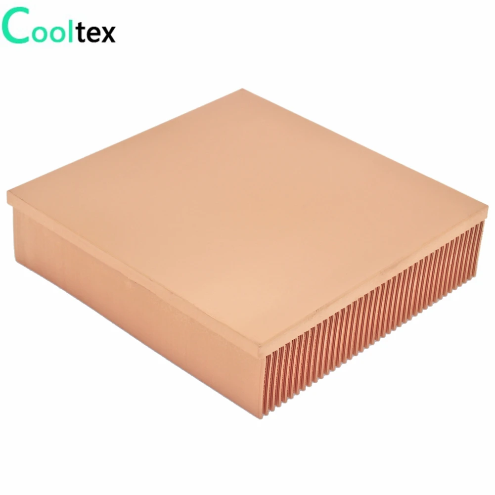 Cooltex-dissipador de Calor 80x80x20 mm Dissipador de Calor de Cobre Puro Dissipador de Calor para Chip Eletrônico Led Vga Radiador Refrigeração - Imagem 3