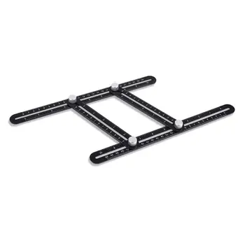 

Aluminum Alloy Four-Sided Six -fold Ruler Measuring Instrument Template Tool Mechanism Slides Scale FaceCare Tool Dropship