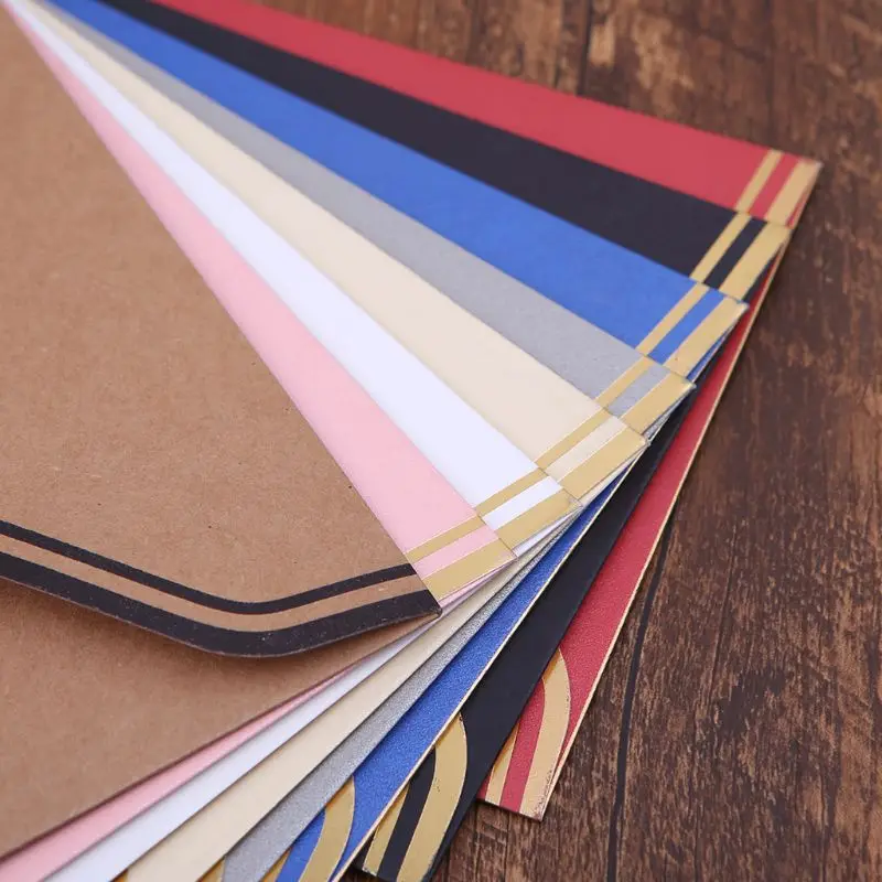 10pcs Retro Vintage Blank Craft Paper Envelopes For Letter Greeting Cards Wedding Party Invitations 125x175mm