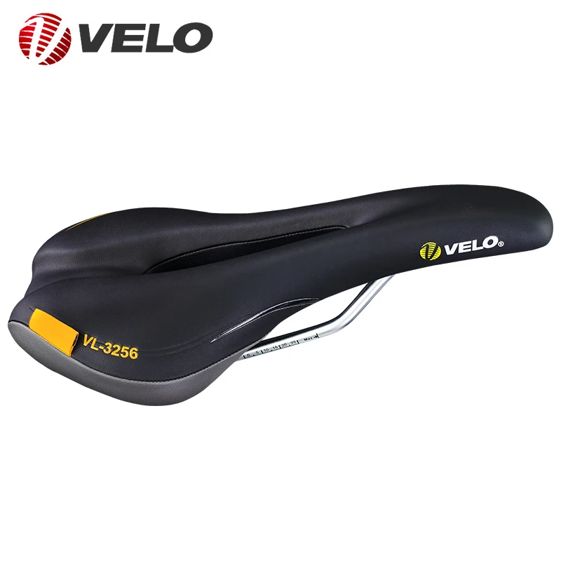 VELO Original VL-3256 PU Comfortable Steel Rail Bicycle Saddle for Road Gravel MTB Off-Road City Touring Bike Cycling Parts Bicycle Saddle