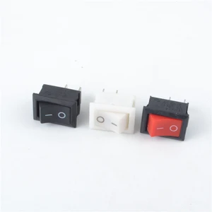 10Pcs Push Button Switch 10x15mm SPST 2Pin 3A 250V KCD11 Snap-in on/Off Rocker Switch 10MM*15MM Black Red and White