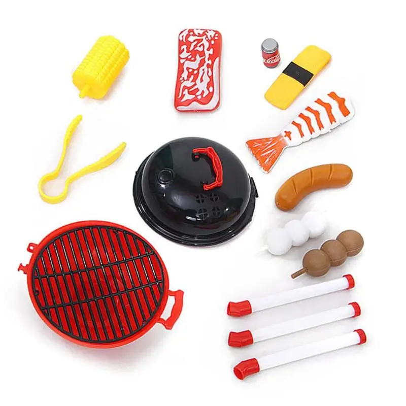14 шт. мини-комплект кухонных игрушек для приготовления пищи, кастрюли для барбекю, модель, обучающие игрушки для детей, для мальчиков и