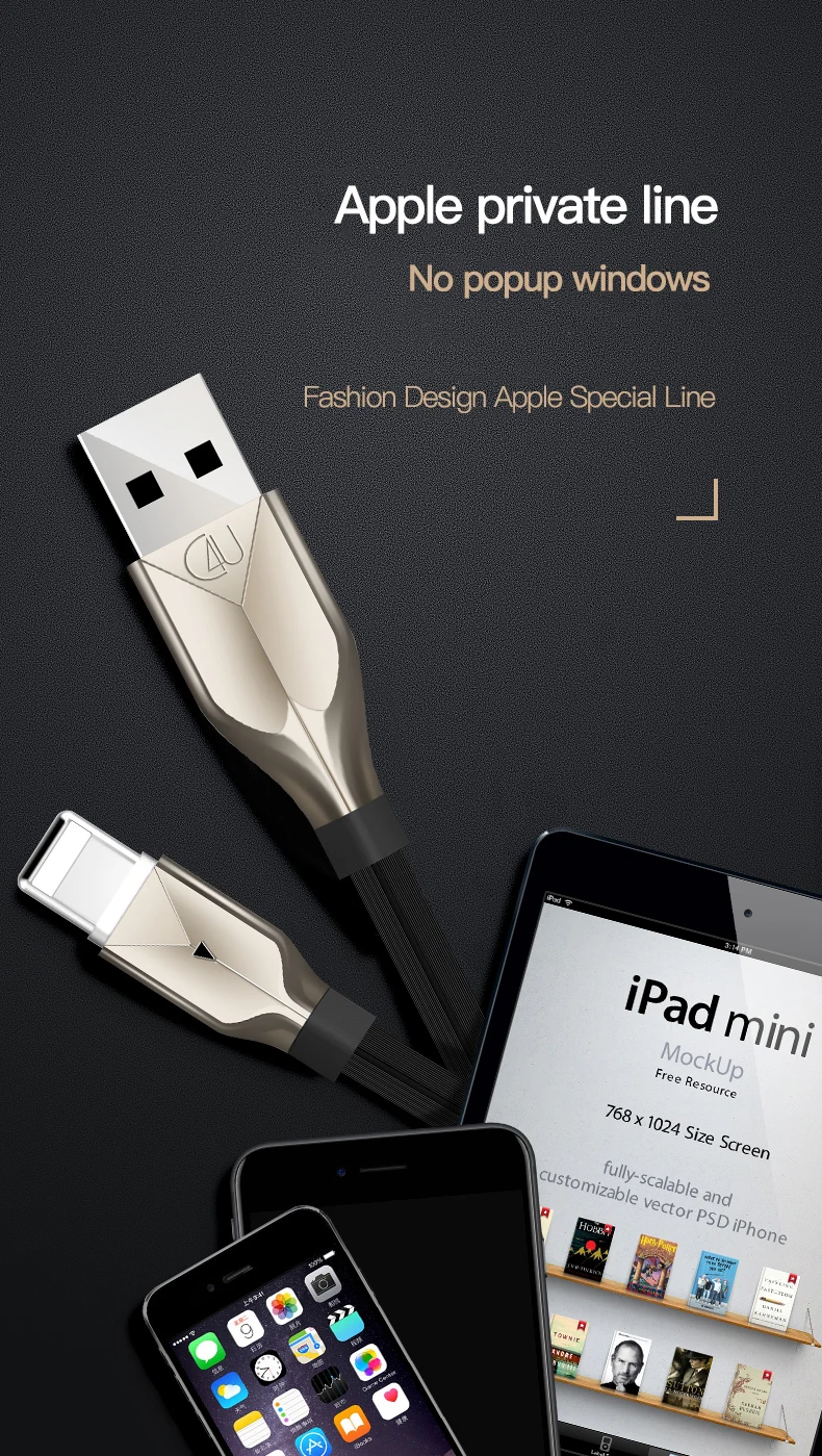 VLAMPO USB кабель для Apple iPhone X XS MAX XR 8 7 6 plus 2.5A кабель для быстрой зарядки мобильного телефона шнур для зарядки 1 м