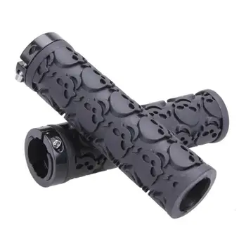 

Rubber Bicycle Handlebar Grip MTB Mountain Road Bikes Anti-slip Lockable Handle Grips Skull Style Sponge Bike Accessories Parts