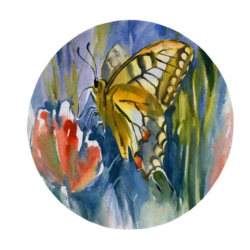 80x80 см зеленый Растительный круглый ковер напольные коврики войлочный пол коврик для гостиной