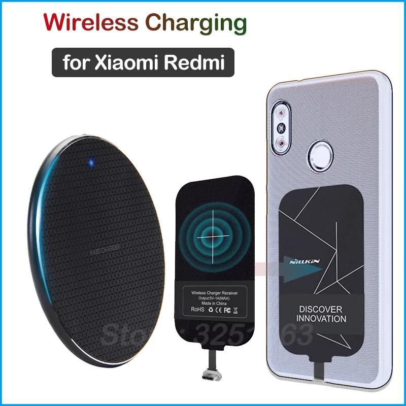 Беспроводная зарядка Qi для Xiaomi Redmi 5 6 7 8 4X 6A 7A 8A K20 K30 Note 8T Pro Plus беспроводное зарядное