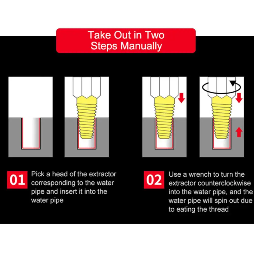 Экстрактор винтов двойного назначения инструмент для удаления на водопроводной