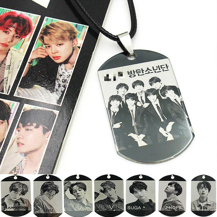 Kpop Bangtan ожерелье для мальчиков альбом ожерелье K-POP ювелирные изделия, подвески, аксессуары ювелирные изделия для мужчин и женщин подарок для фанатов
