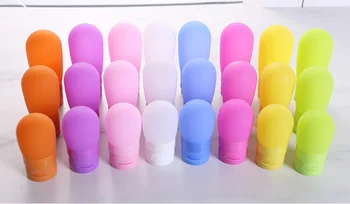 

5Pcs Portable Silicon Travel Bottles Set squeeze bottle Multi-purpose containers bottles Silicone Make up Bottles Color Random
