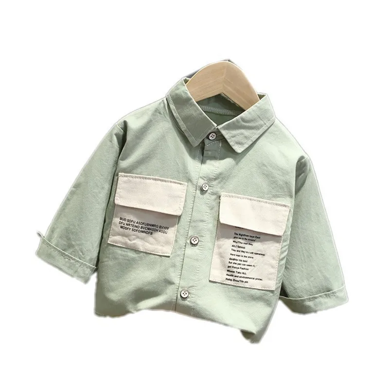 

New Spring Autumn Fashion Baby Boys Clothes Children Cotton Letter Shirt One Piece Toddler Casual Costume Infant Kids Sportswear