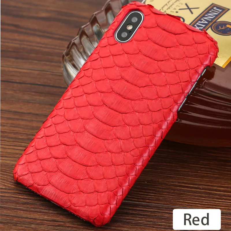 Red Чехол для телефона для Xiaomi mi 8 9se 9T A1 A2 A3 lite Max 2 3 mi x 2s Poco F1 из натуральной кожи питона для Red mi Note 4 4X 4A 5 6a 7a Pro - Цвет: Red
