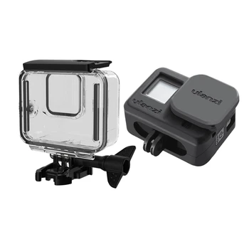 

Ulanzi 1 set G8-3 Vlog Camera Protective Case with Camera Lens Cap & 1pcs G8-1 60M Waterproof Case Dive Swim Case Cage For Gopro
