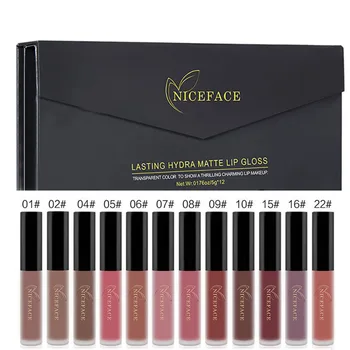 

12 Colors Makeup Cosmetic Manual Lightweight Tools Women Glittering Smooth Charming Lip Gloss