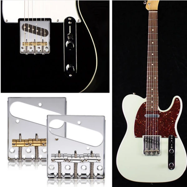 

Vintage Tele Ashtray Style Electric Guitar Bridge 6 Saddles for Telecaster Guitars Accessories EDF88