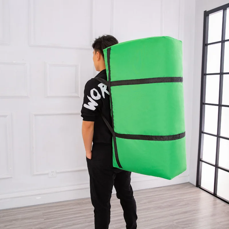 Unisex Foldable Oxford Cloth Luggage Bag Large Capacity Dustproof Storage Bags Thickened Portable Thin Duffle Bag Big Moving Bag 3