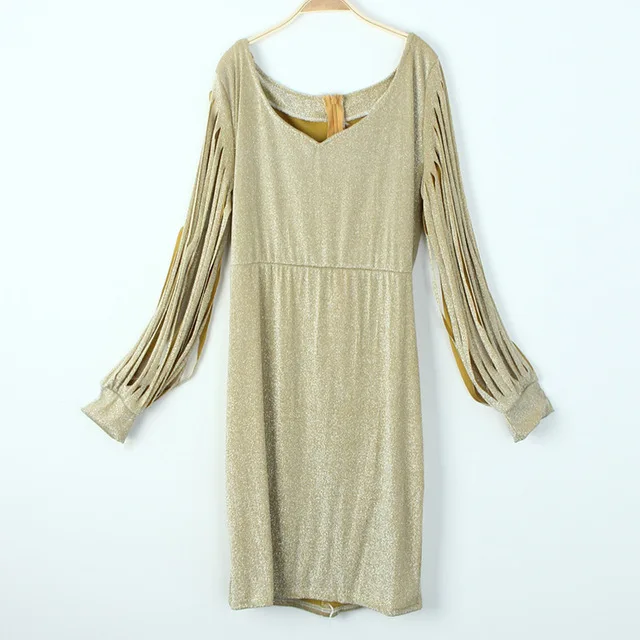 Fashion-Women-s-Solid-Color-Sequins-V-neck-Simple-Nightclub-Stitching-Shiny-Round-Neck-Sheath-Summer.jpg_640x640 (3)