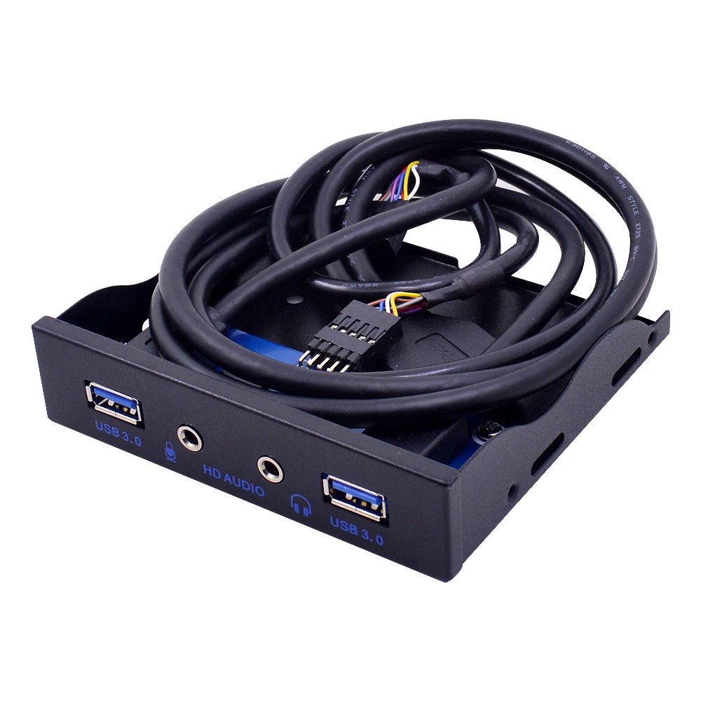 CHIPAL 20Pin 4 порта USB 3 0 Hub PC Передняя панель кронштейн HD аудио 5 мм разъем для микрофона