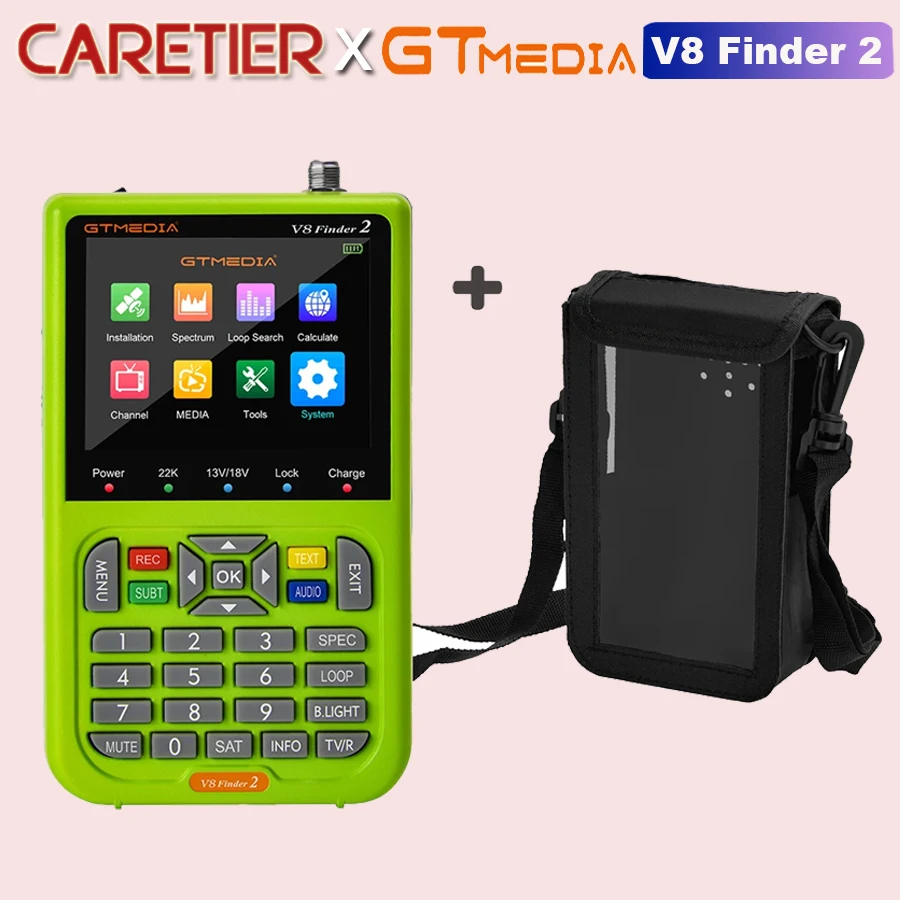 1PC Satellite Finder TV GTMEDIA V8 FINDER2 1080P HD DVB-S2X/S2/S,MPEG-2,MPEG-4,H.264(8 Bit)Hardware Youtube for USB wifi 2.4G best tv antenna