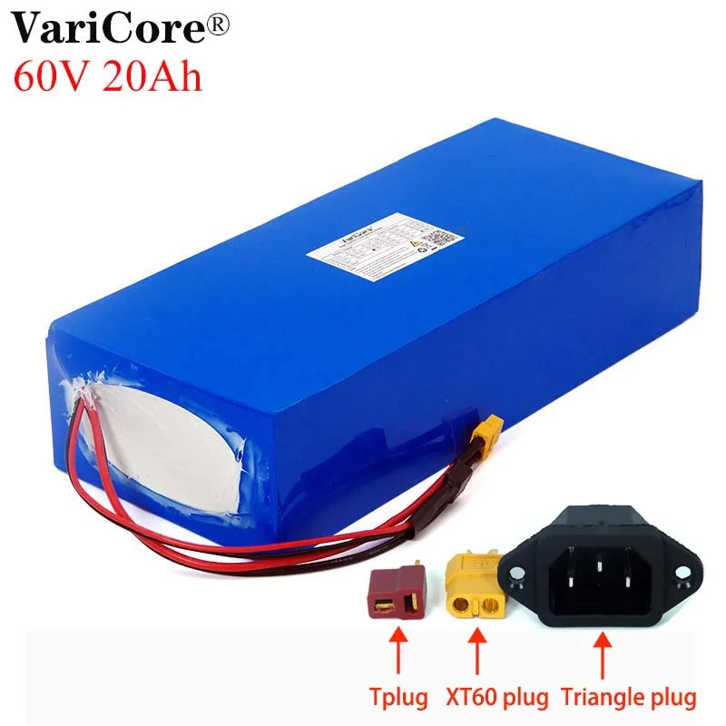 

VariCore e-bike battery 60v 20ah 18650 li-ion battery pack bike conversion kit bafang 1000w BMS High power protection