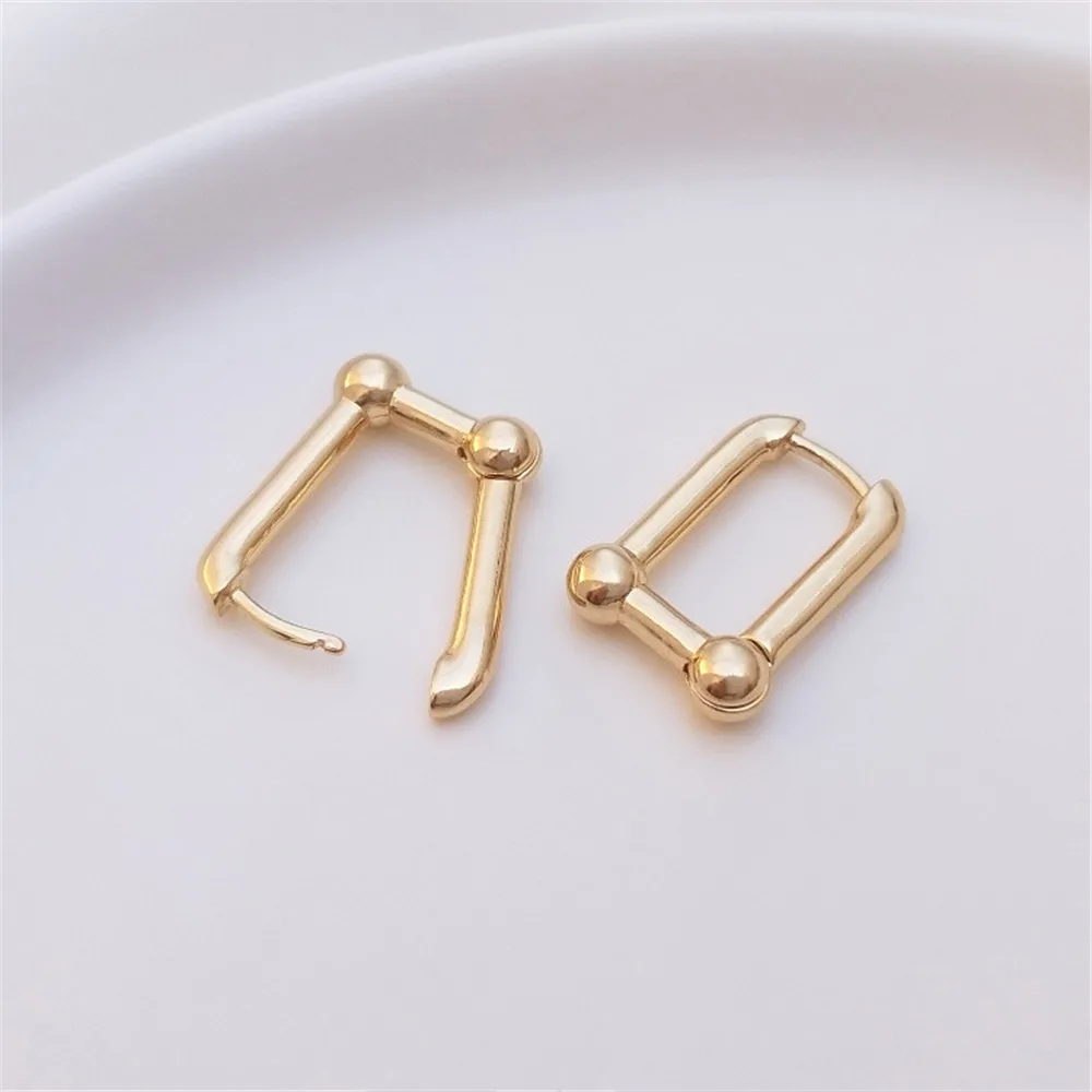 14K Gold Plated European and American style metal chain U shape fashion brand ear buckle net red tide temperament