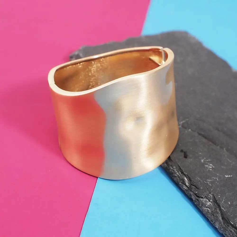 Bangle Bracelet Punk Alloy Matte Finish Big Cuff Bangles For Women Statement Irregularly Designed Bangles Bracelet Party Fashion Jewelry