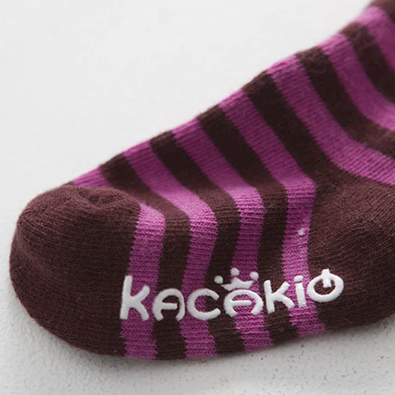 Зимние хлопковые детские колготки; колготки в полоску с цветочным принтом и звездами для маленьких девочек; Осенние Колготки для малышей; детские колготки
