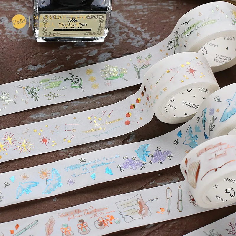 Мохамм 20 мм x 5 м бумага-лента серия стихов креативный свежий каваи Маскировочная Липкая Лента Скрапбукинг Канцелярские Декоративные ленты