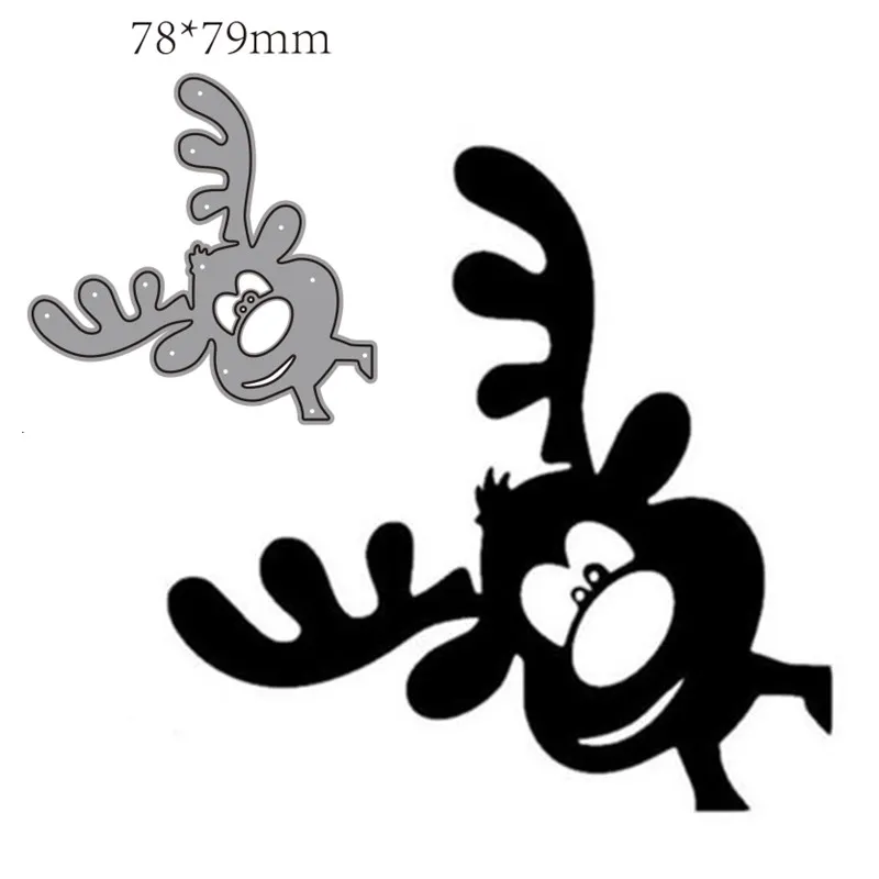 

Crazyclown Christmas Deer Decoration Metal Cutting Dies for Card Stencils for DIY Scrapbooking-photo Album Decorative Paper Card