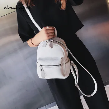 

Retro Solid Color Backpack for Women 2020 Summer Slim Shoulder Strap Casual Fashion Handbag