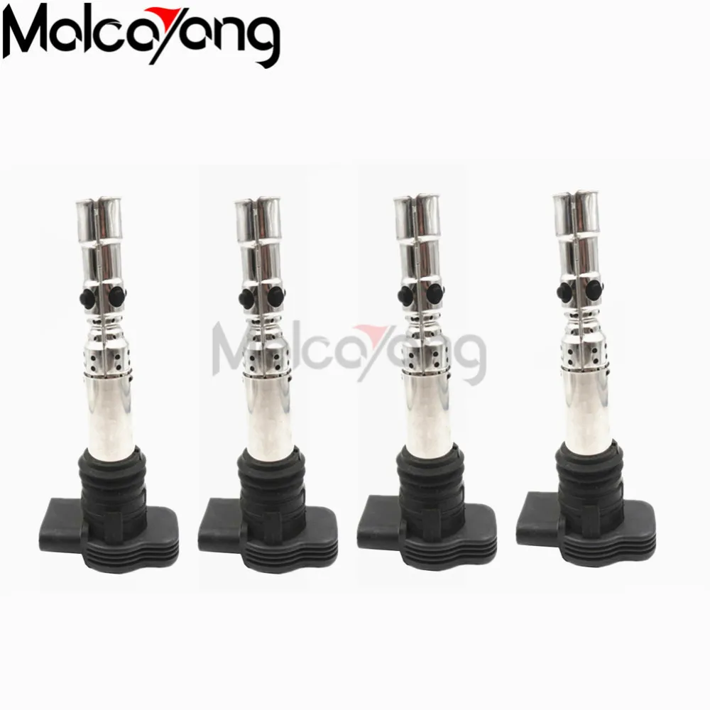4x катушки зажигания 06A905115D для VW GOLF для JETTA для Audi A4 A6 SEAT для SKODA/VAG GROUP 1,8 T черный полибутилентерефталат