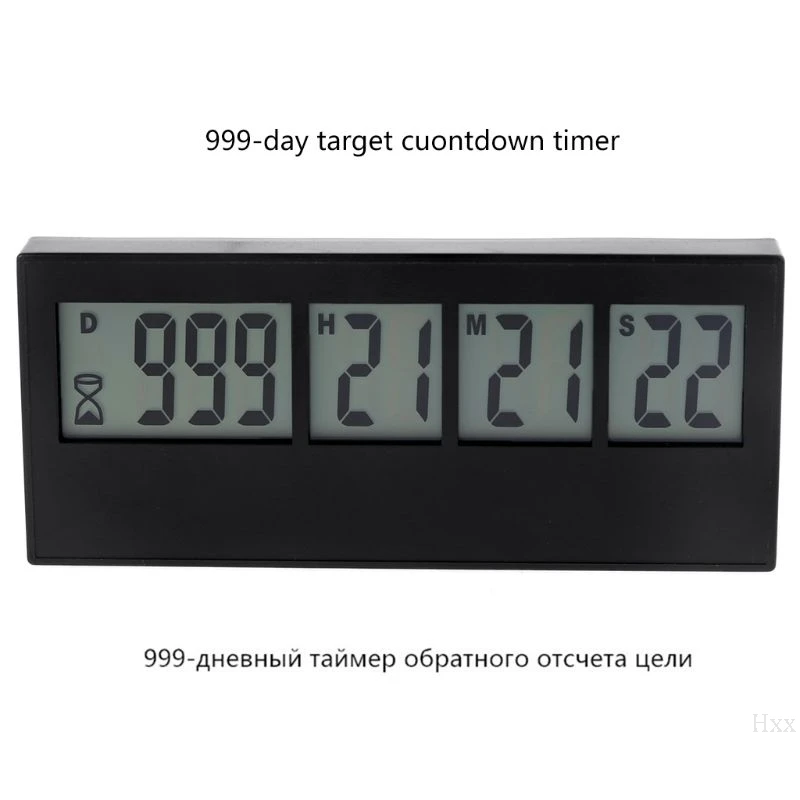 

999 Days Countdown Clock LCD Digital Screen Kitchen Timer Event Reminder For Wedding Retirement Lab Cooking Kitchen Watering