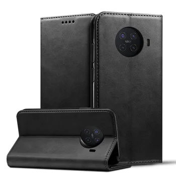 

For Oppo A92S A52 Reno Ace 2 Reno A Realme XT C3 X2 Pro Case Card Slot Calf Grain PU Leather Wallet Flip Stand Protective Shell