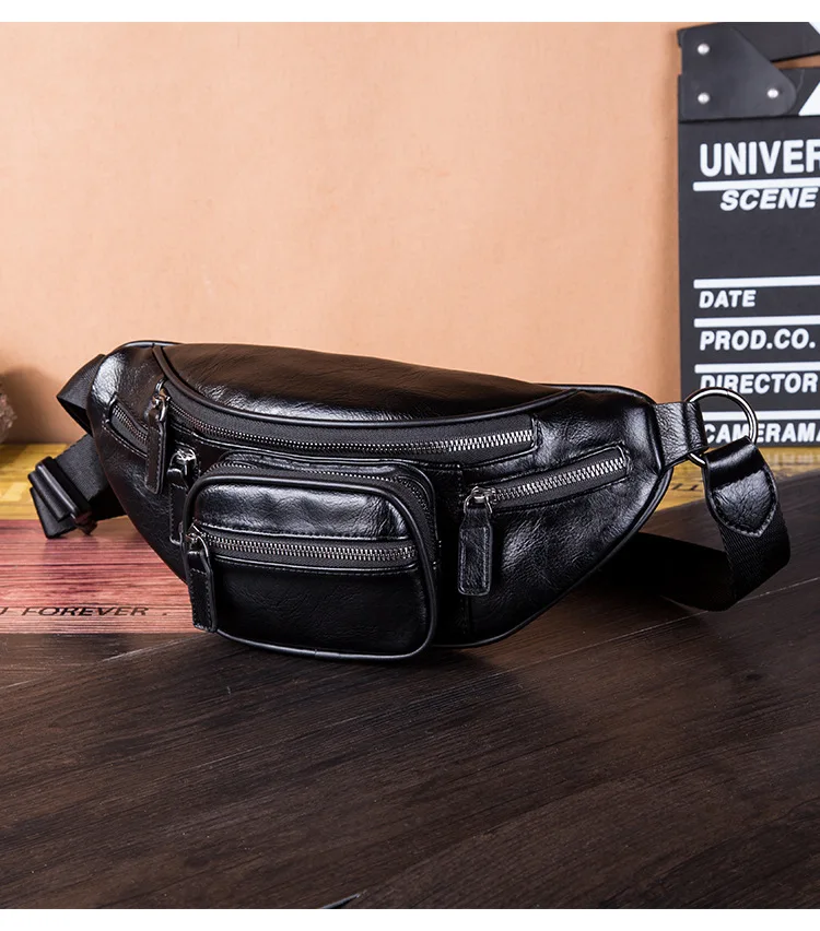 Multifunction Men Bags Shoulder Bag Waterproof PU Leather Anti Theft Chest Pack Short Trip Messengers Crossbody Bag Male