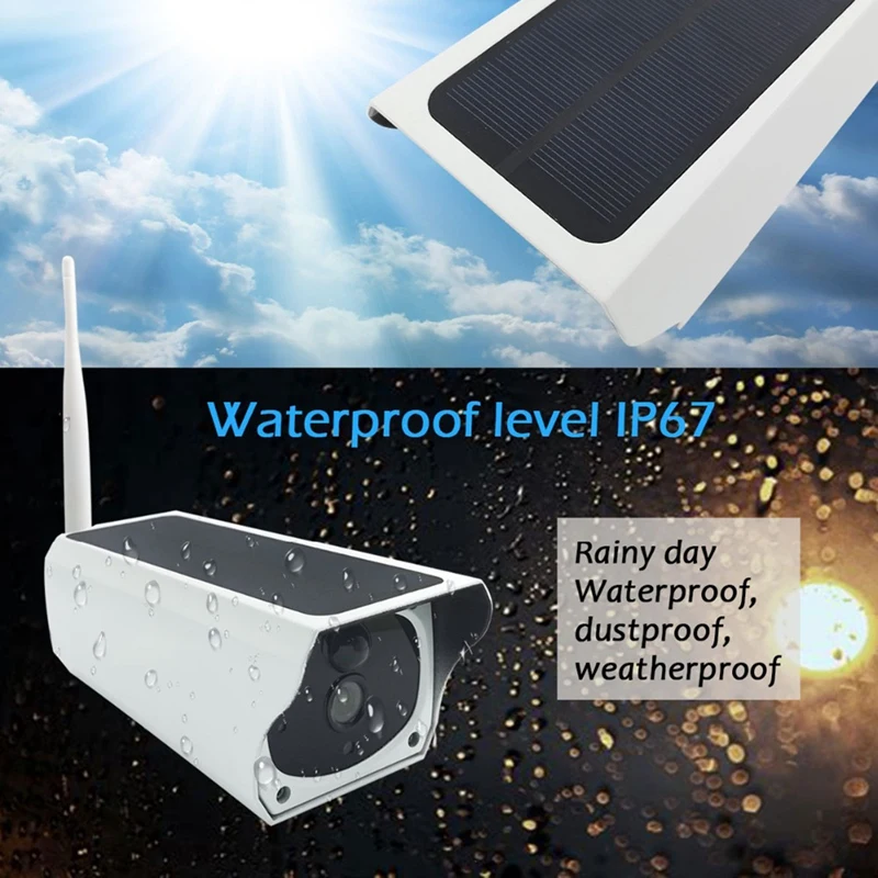  1080P Solar IP Camera 2MP Wireless Wi-Fi Security Surveillance Waterproof Outdoor Camera IR Night V