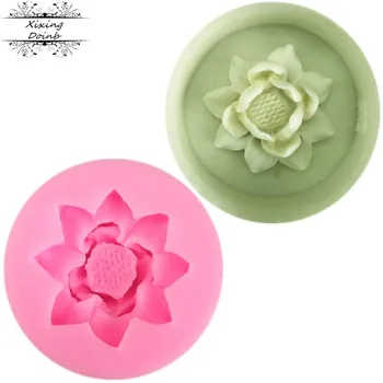 

3D lotus flower silicone mold flower mold candy cake mold chocolate cake decorating tool kitchen cooking