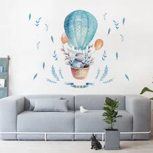 Мультяшный Кролик Воздушный шар Дети стикер на стену s детская комната декоративные виниловые обои прекрасный плакат в скандинавском стиле
