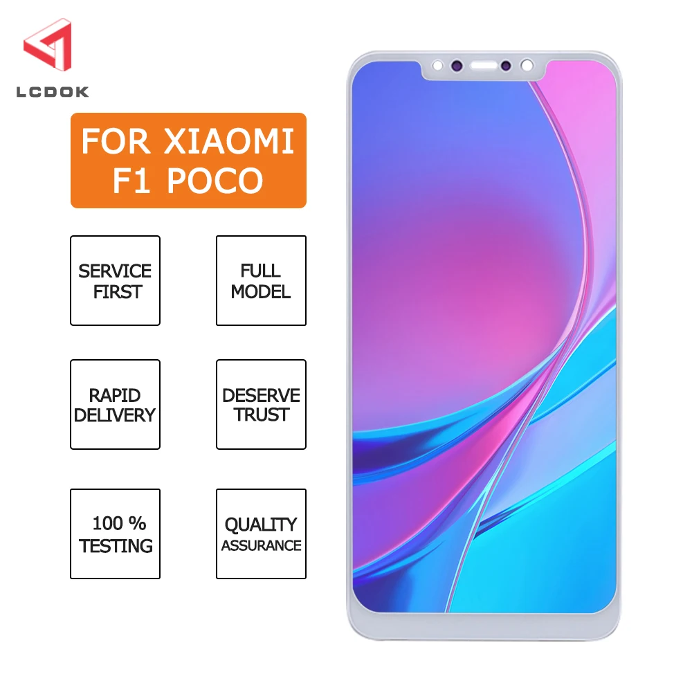 100% протестированный ЖК-дисплей для Xiaomi Pocophone F1 сенсорный экран дигитайзер сборка