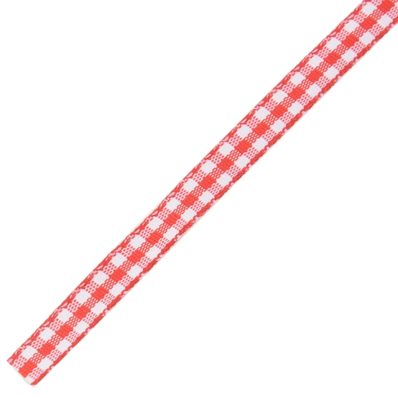 45 м полная катушка резки длины Gingham ленты Швейные ремесла, 6 мм шириной красный