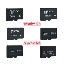 Акция! 5шт микро SD Card 64 Мб 128 МБ 256 МБ 512 МБ 1 Гб 2 Гб 4 ГБ 8 ГБ TF Карта TransFlash карты слот для карт памяти