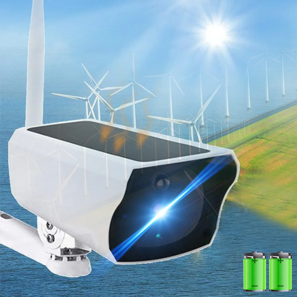 HD Беспроводная солнечная Wi-Fi камера наблюдения за безопасностью 1080P наружное
