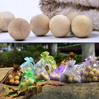 

6 Pcs/bag Wooden Mothballs Natural Camphor Balls Wardrobe Pest Control Prevent Mildew Moistureproof Repellent Fragrant Wood Ball