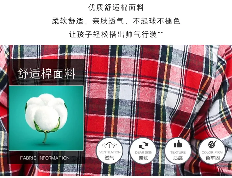 BOY'S Plaid Shirt Long Sleeve New Style Spring And Autumn Korean-style Thin 9-10-Year-Old 12 Big Boy CHILDREN'S Shirt